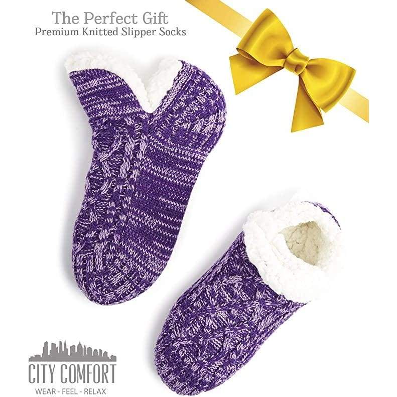 Citycomfort Fluffy Socks for Men and Women,size 5-8,non Slip Knitted Slipper Socks Citycomfort £7.95