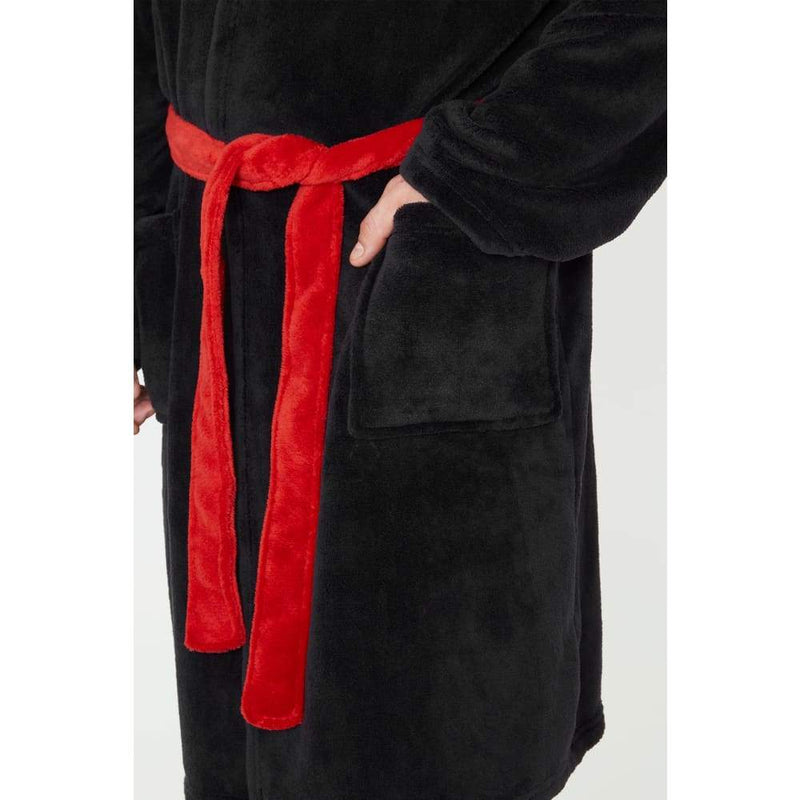 Buy Navy Blue Borg Lined Hooded Dressing Gown from Next United Arab Emirates