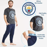 Manchester City Mens Pyjamas Set Long Cotton Pjs Men Football Gifts Pyjama Manchester £18.49