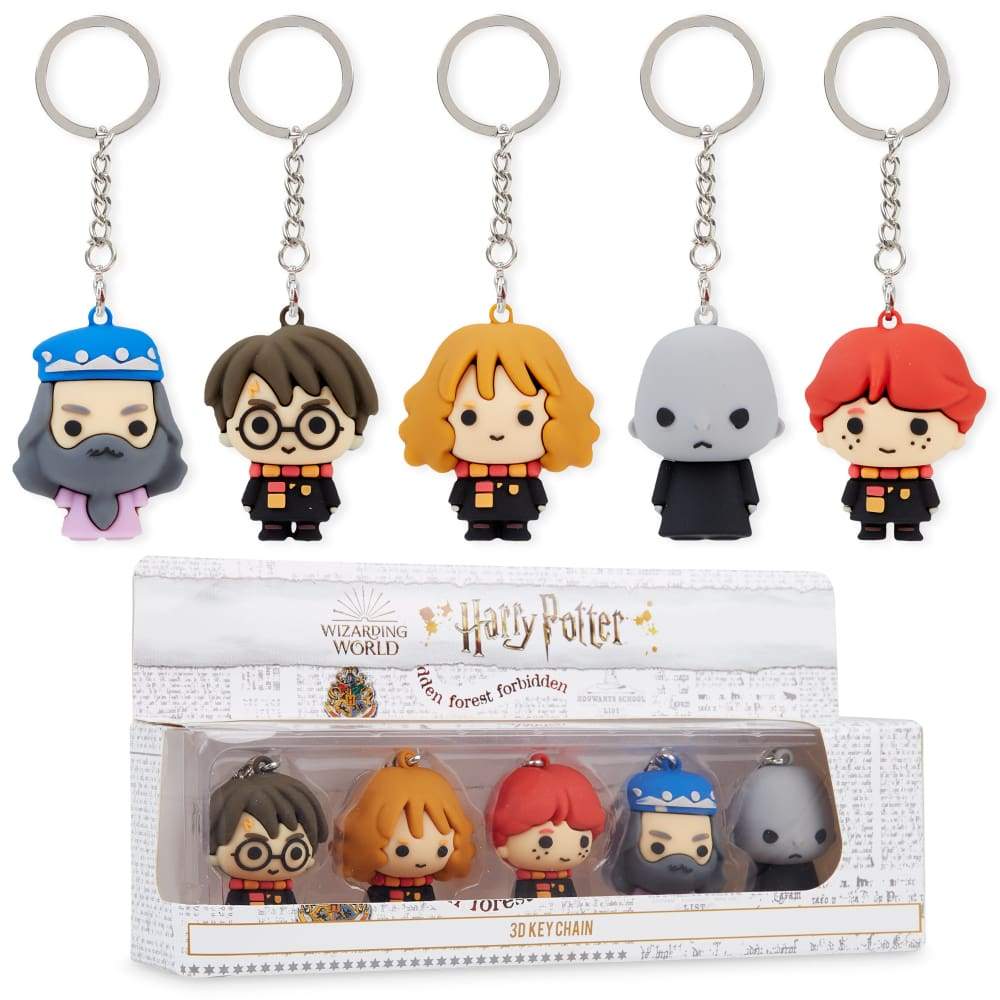 Harry Potter Pack of 5 3d Mini Figures Key Chain for Boys Girls Key Chain Harry Potter £14.49