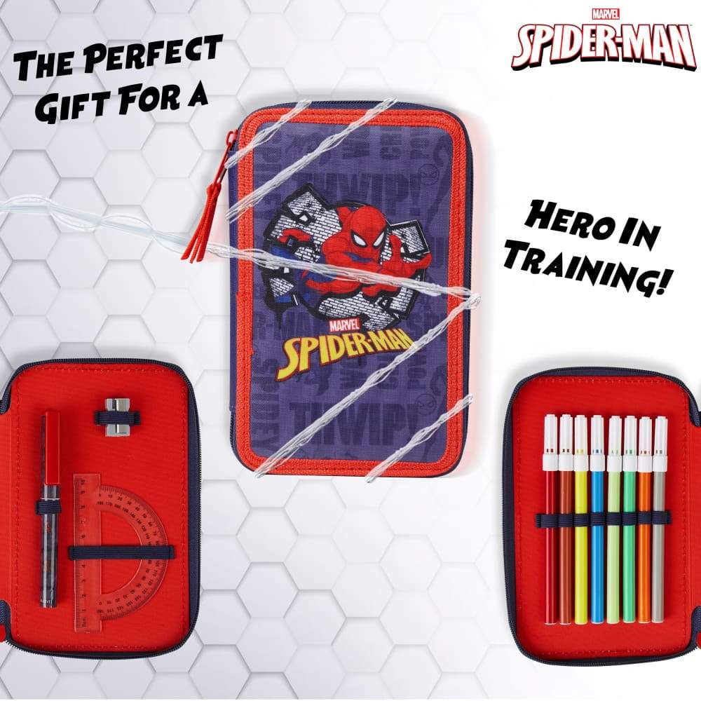 Marvel Spiderman Large Filled Pencil Case with Spiderman Stationary Supplies for Boys Pencil Case Spiderman £12.49