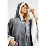 Citycomfort Blanket Hoodie for Women Snuggle Sherpa Oversized Hoodie Blanket Poncho Citycomfort £19.49