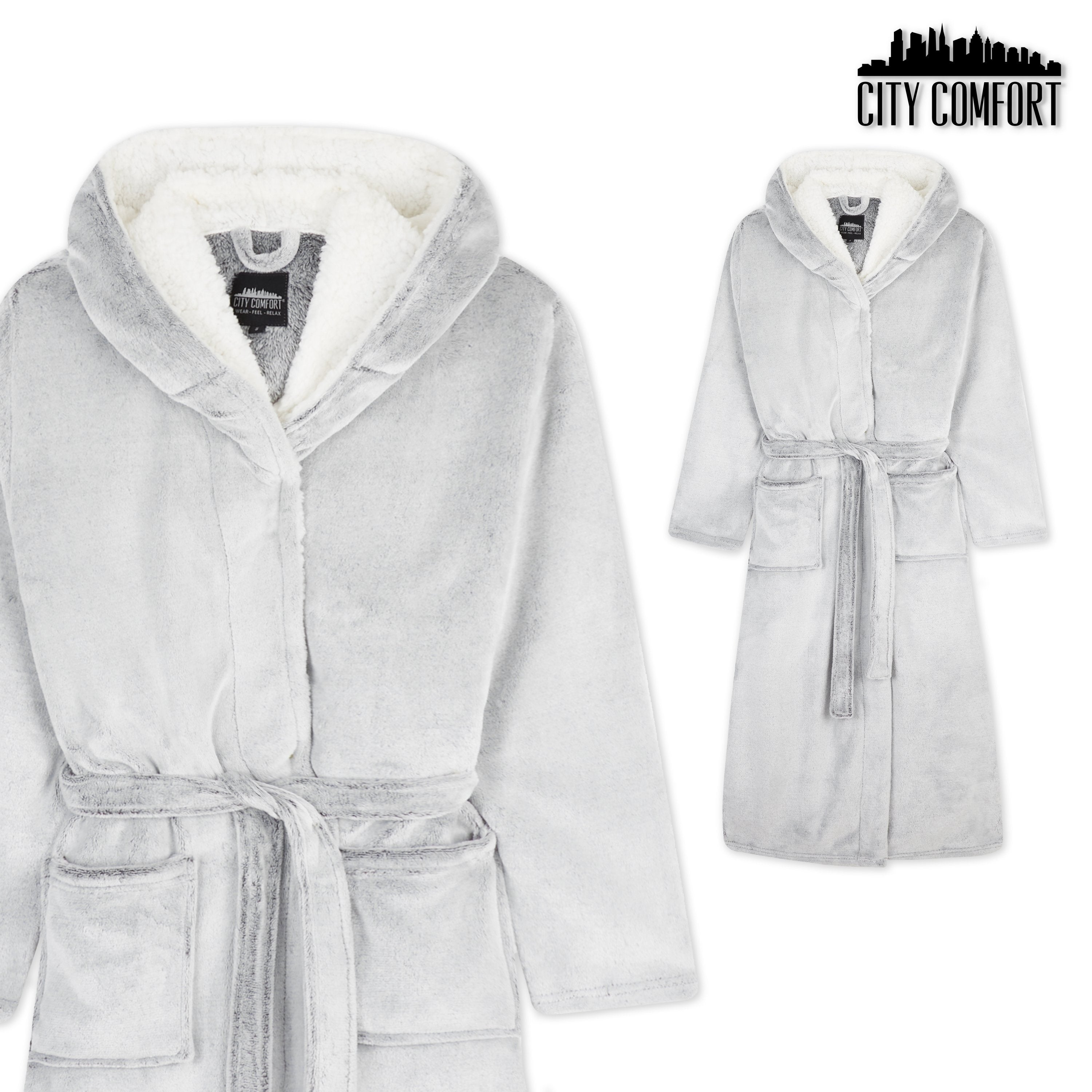CityComfort Ladies Dressing Gown Soft Plush Bath Robe for Women
