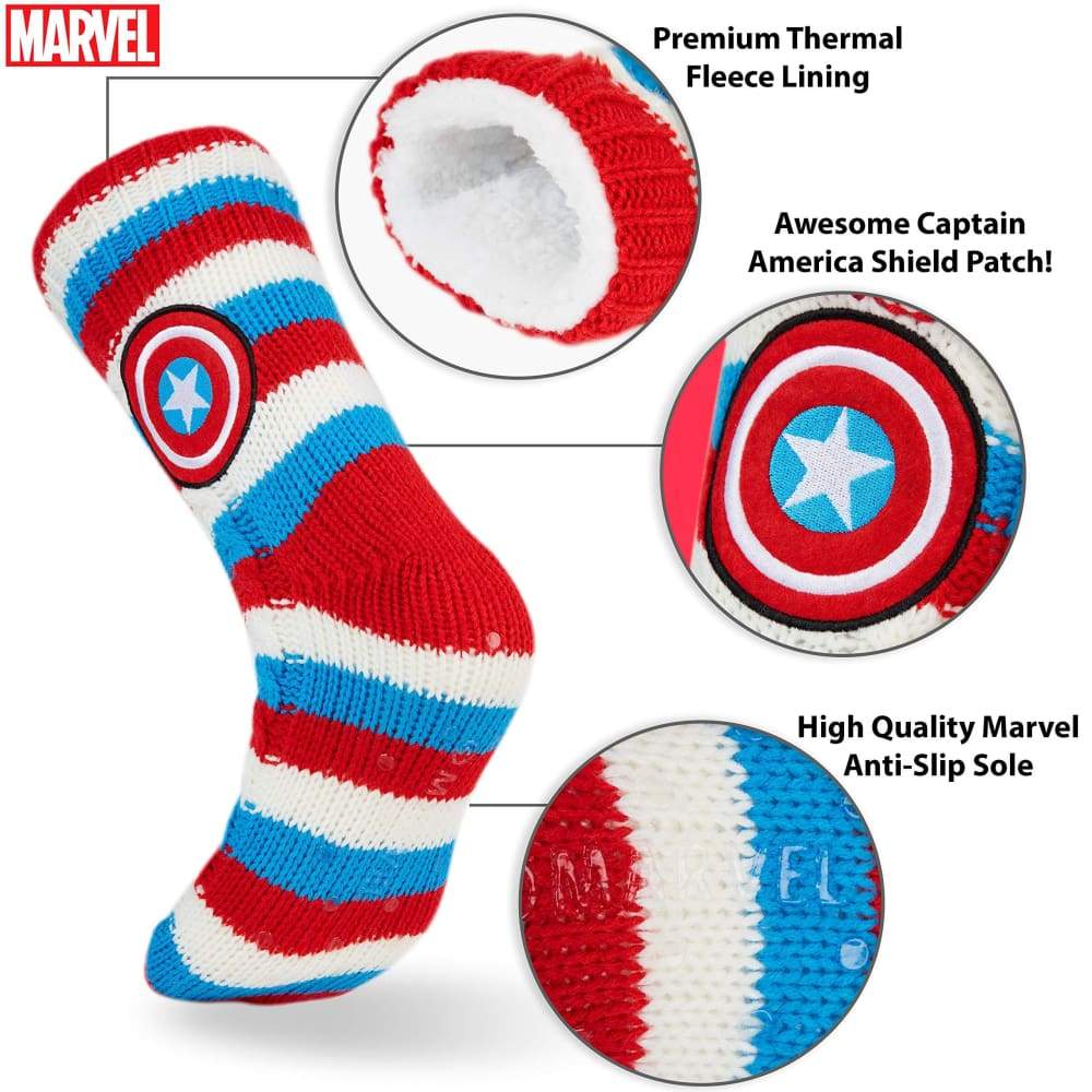 Marvel Captain America Mens Slipper Socks Marvel Gifts for Men Slipper Socks Marvel £14.49