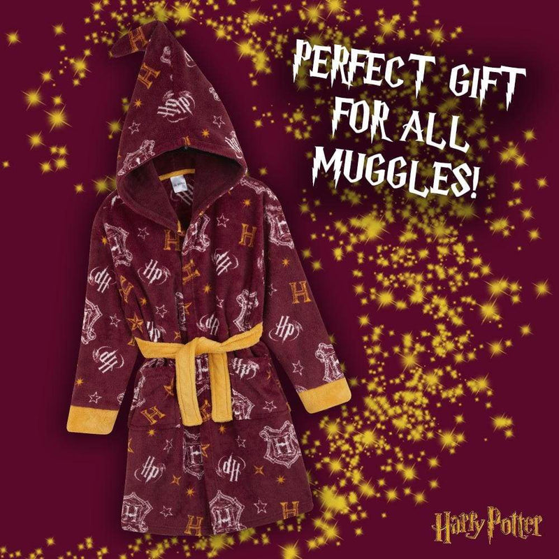 Harry Potter Kids Dressing Gown Gryffindor Soft Fleece Robe for Boys or Girls Dressing Gown Harry Potter £20.49