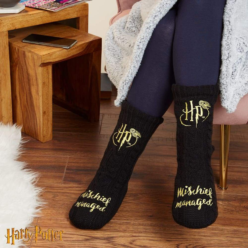Harry Potter Slipper Socks Women Knitted Fluffy Socks Harry Potter Gifts Socks and Slippers Harry Potter £12.29