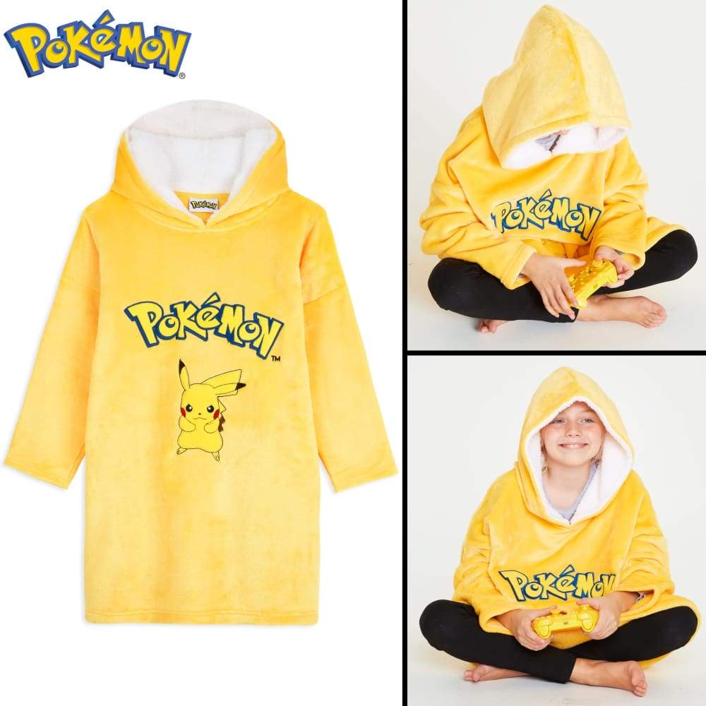 Pokemon Pikachu Oversized Blanket Hoodie for Boys Girls Hoodie Pokèmon £22.49