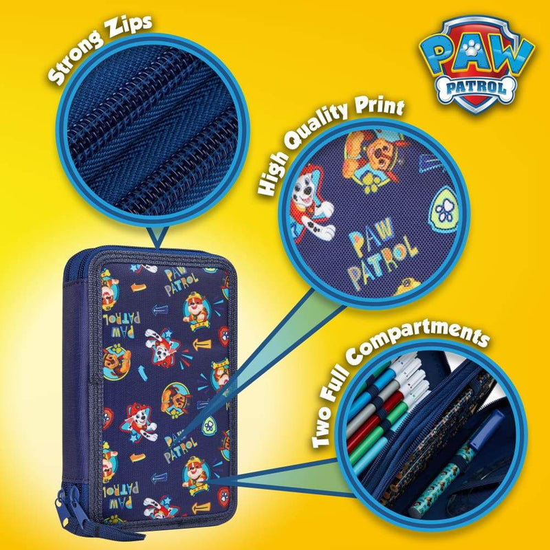 Paw Patrol School Stationery Set Pencil Case for Boys with Marshall Chase Rubble Pencil Case Paw Patrol £9.99