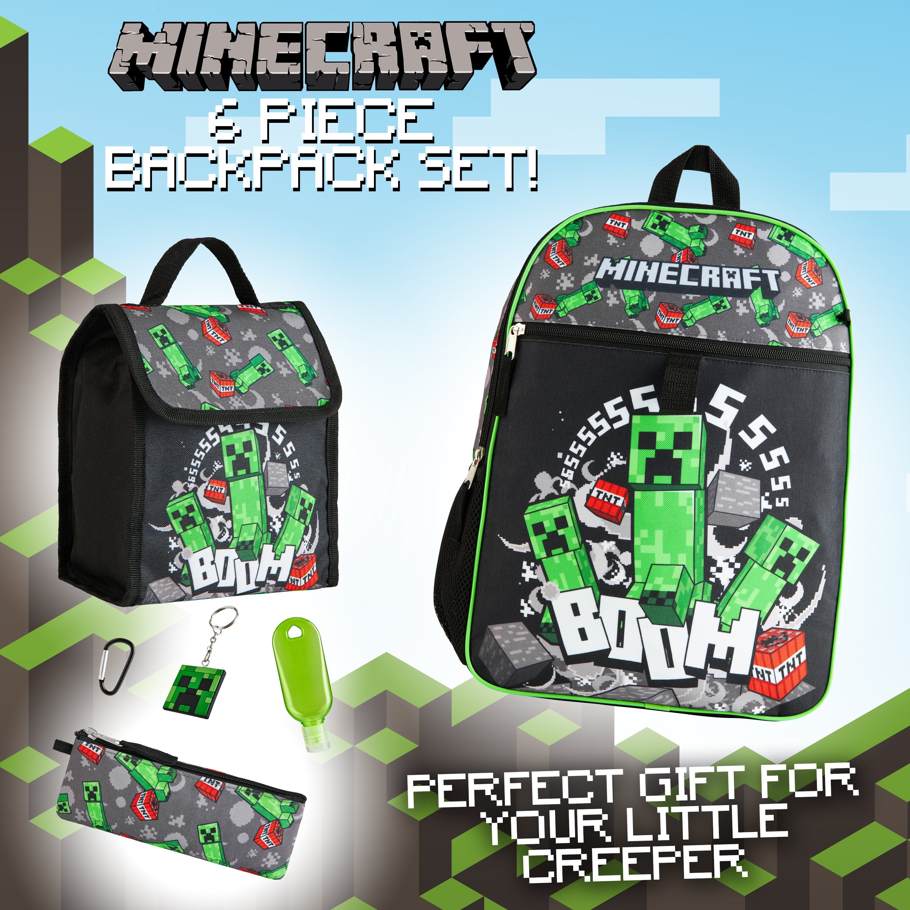 Minecraft Backpack Bioworld Piece Set Macy's Minecraft