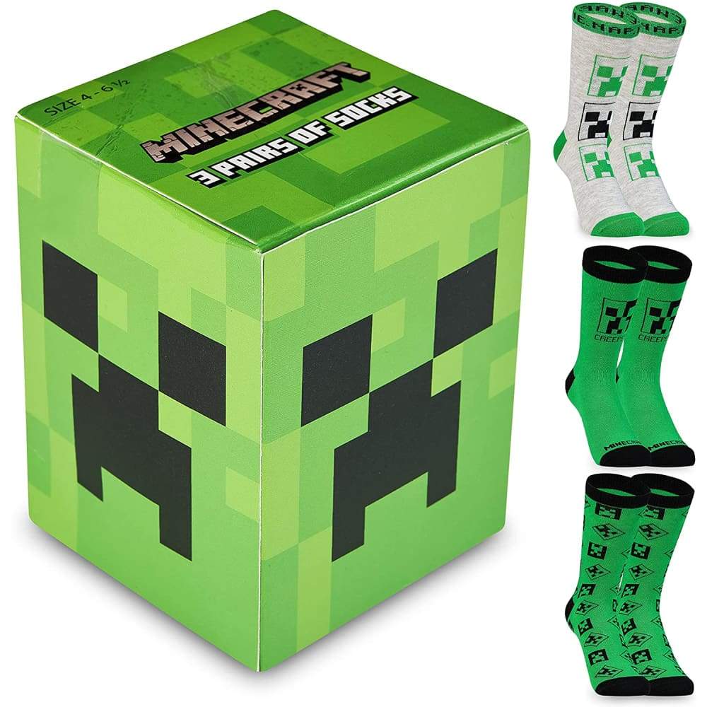 Minecraft Boys Socks Kids Socks Boys Multipack Minecraft Gifts Socks Minecraft £5.99